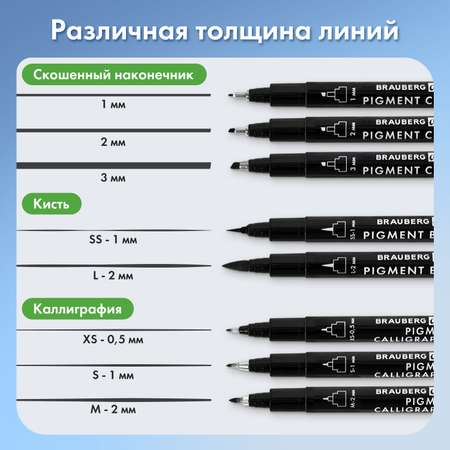 Ручки капиллярные Brauberg линеры для рисования и графических работ