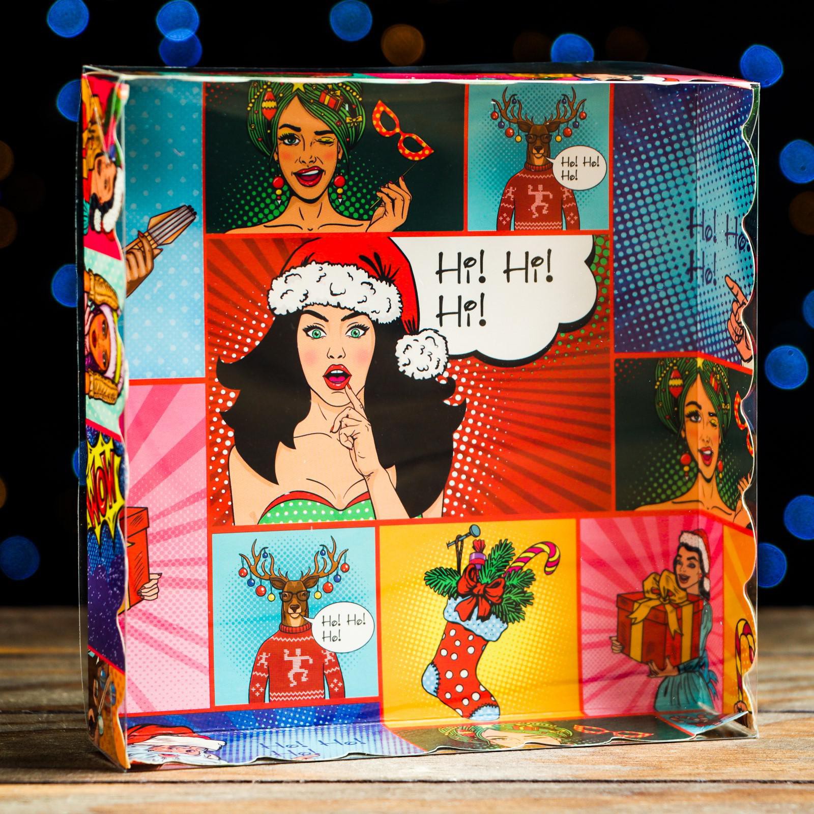 Коробочка Sima-Land для печенья«Pop art НО!НО!НО!» 15×15×3 см. 1 шт. - фото 1