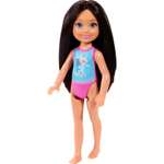 Кукла Barbie Челси в купальнике Брюнетка GLN71