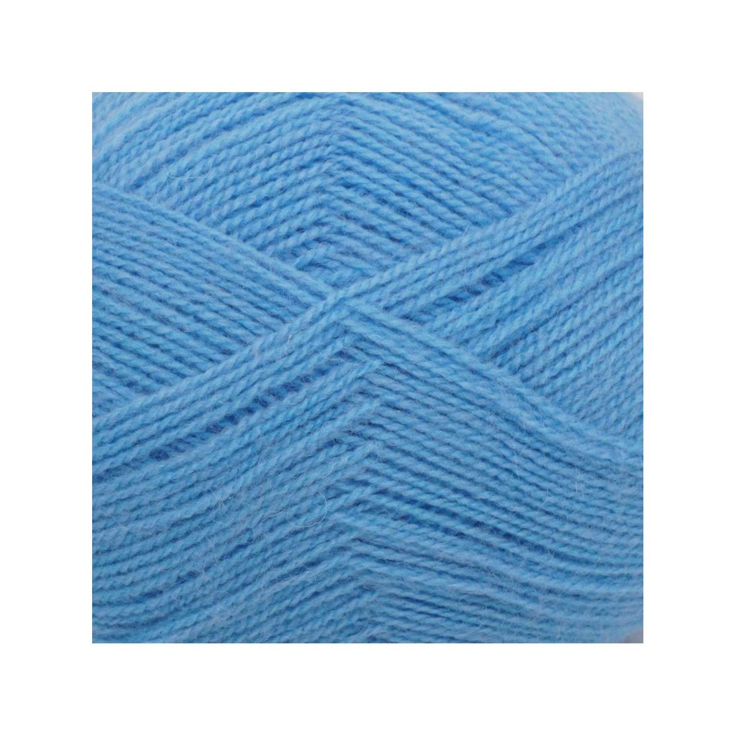 Пряжа Пехорка Ангорская тёплая полушерстяная 100 г 480 м 05 голубой 5 мотков - фото 3