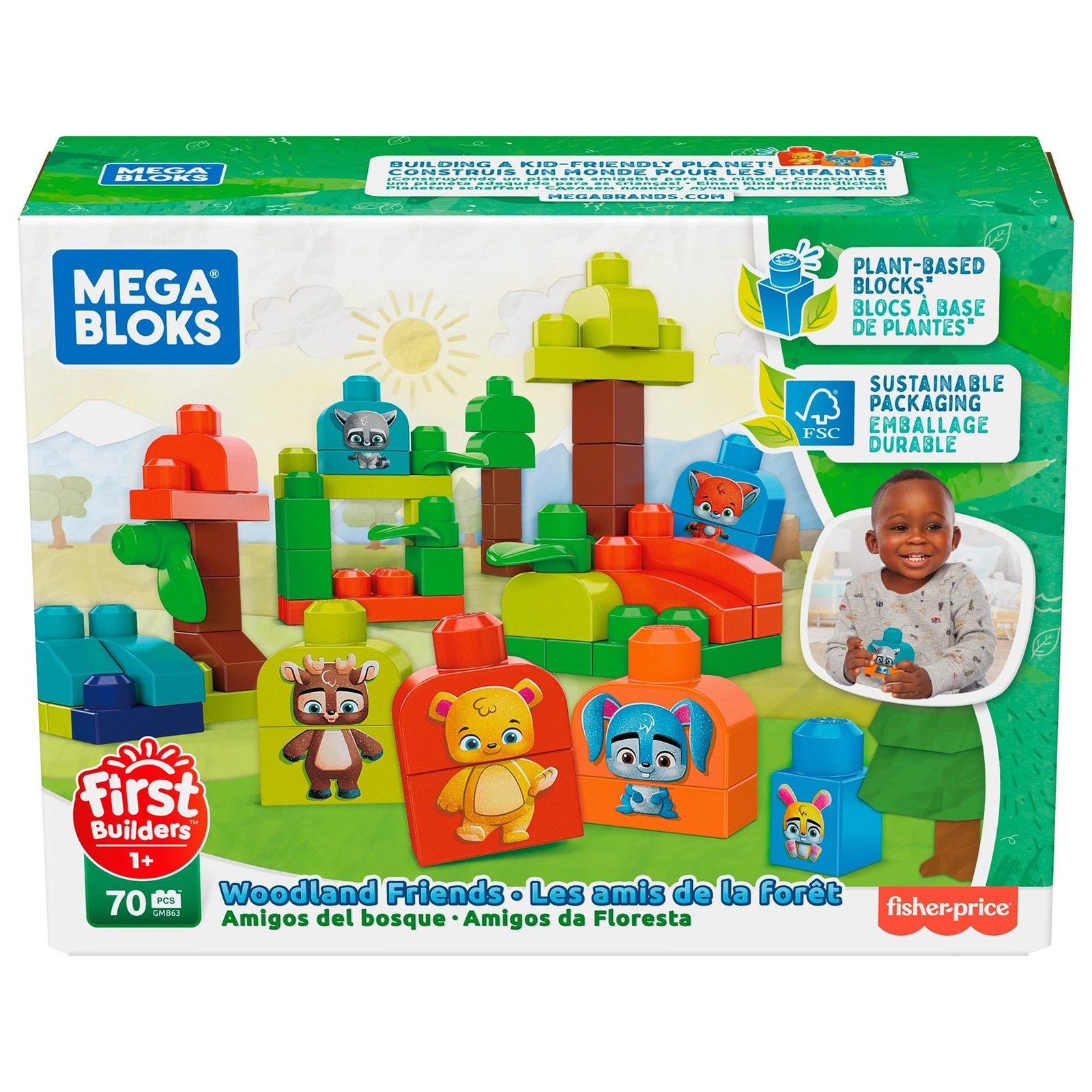 Набор игровой Mega Bloks Эко Лесные друзья GMB63 купить по цене 1299 ₽ в  интернет-магазине Детский мир