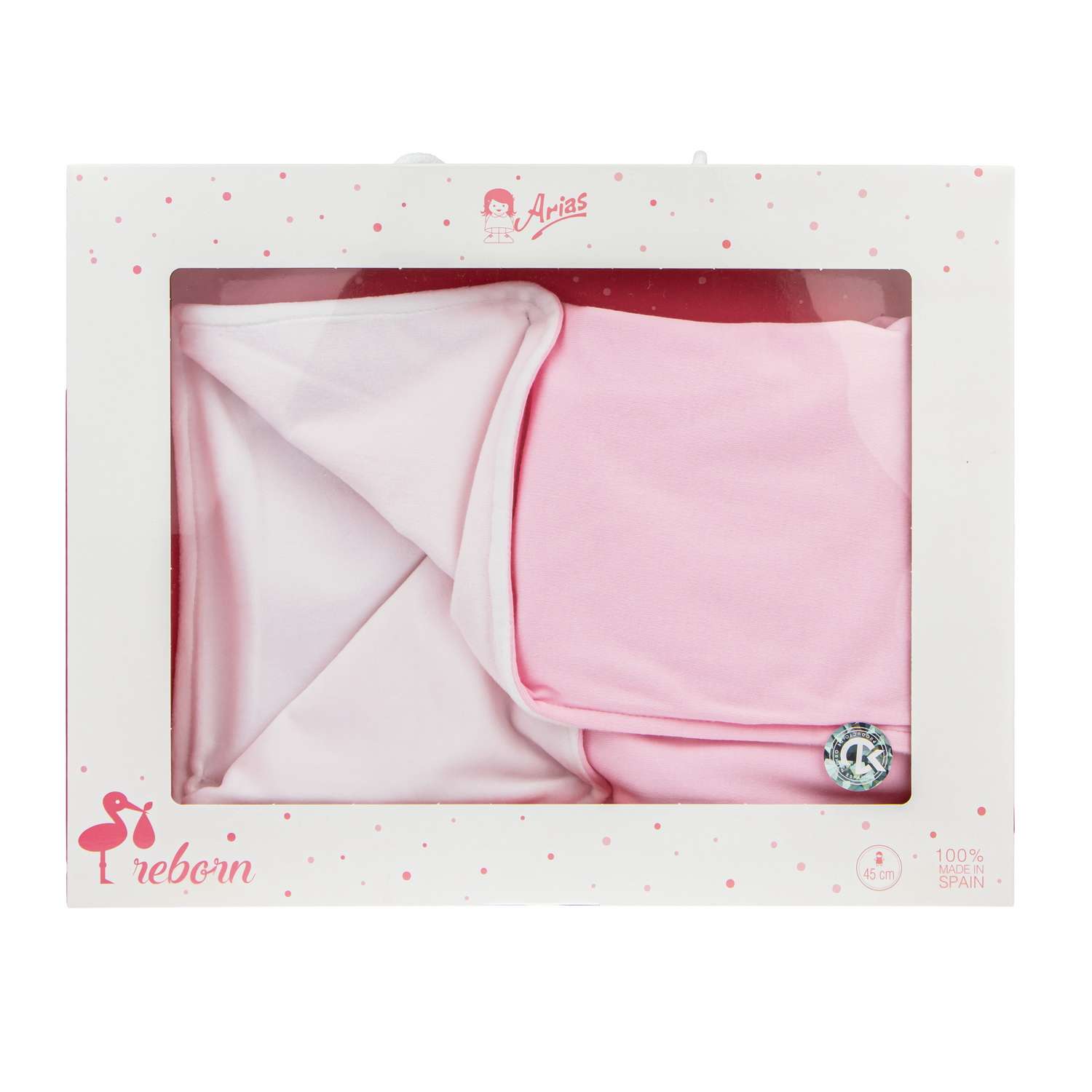 Одеяло-конверт Arias для куклы розовый с белым 56х71 см Т19752 - фото 3