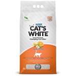 Наполнитель для кошек Cats White комкующийся натуральный с ароматом Апельсина 5л