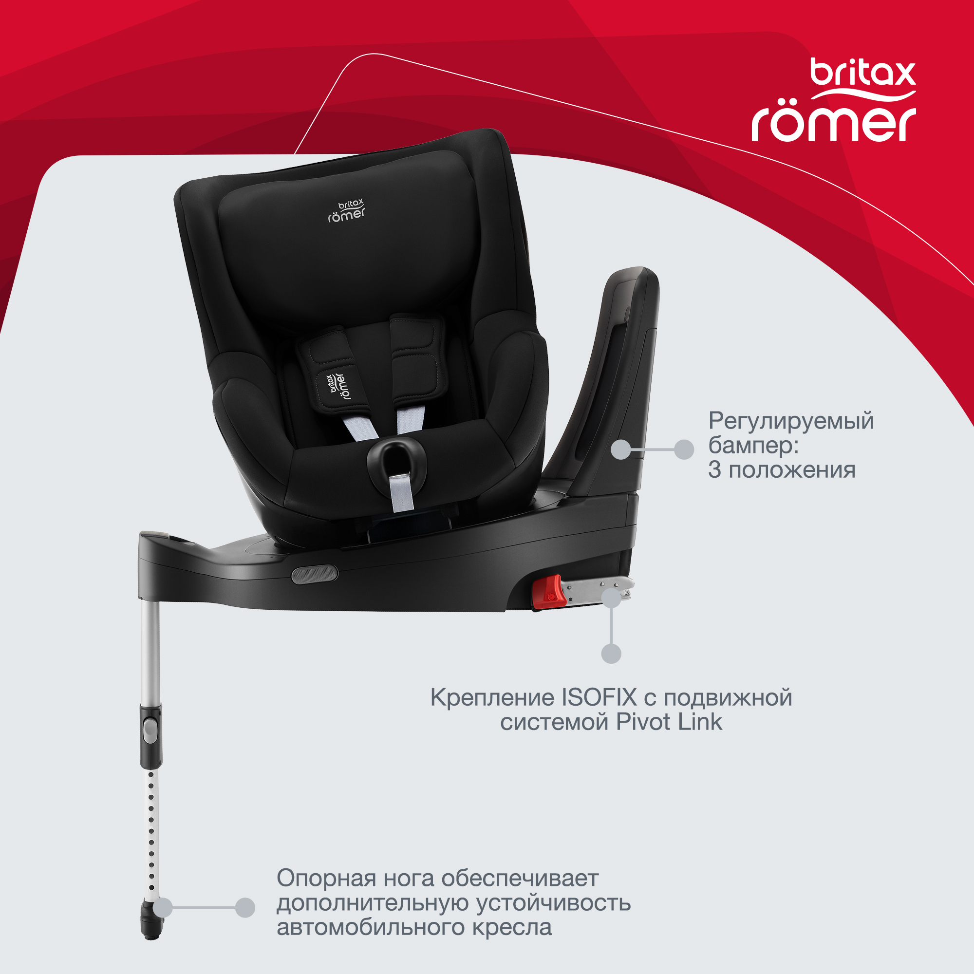 Автокресло Britax Roemer Dualfix M i-Size Space Black - фото 6