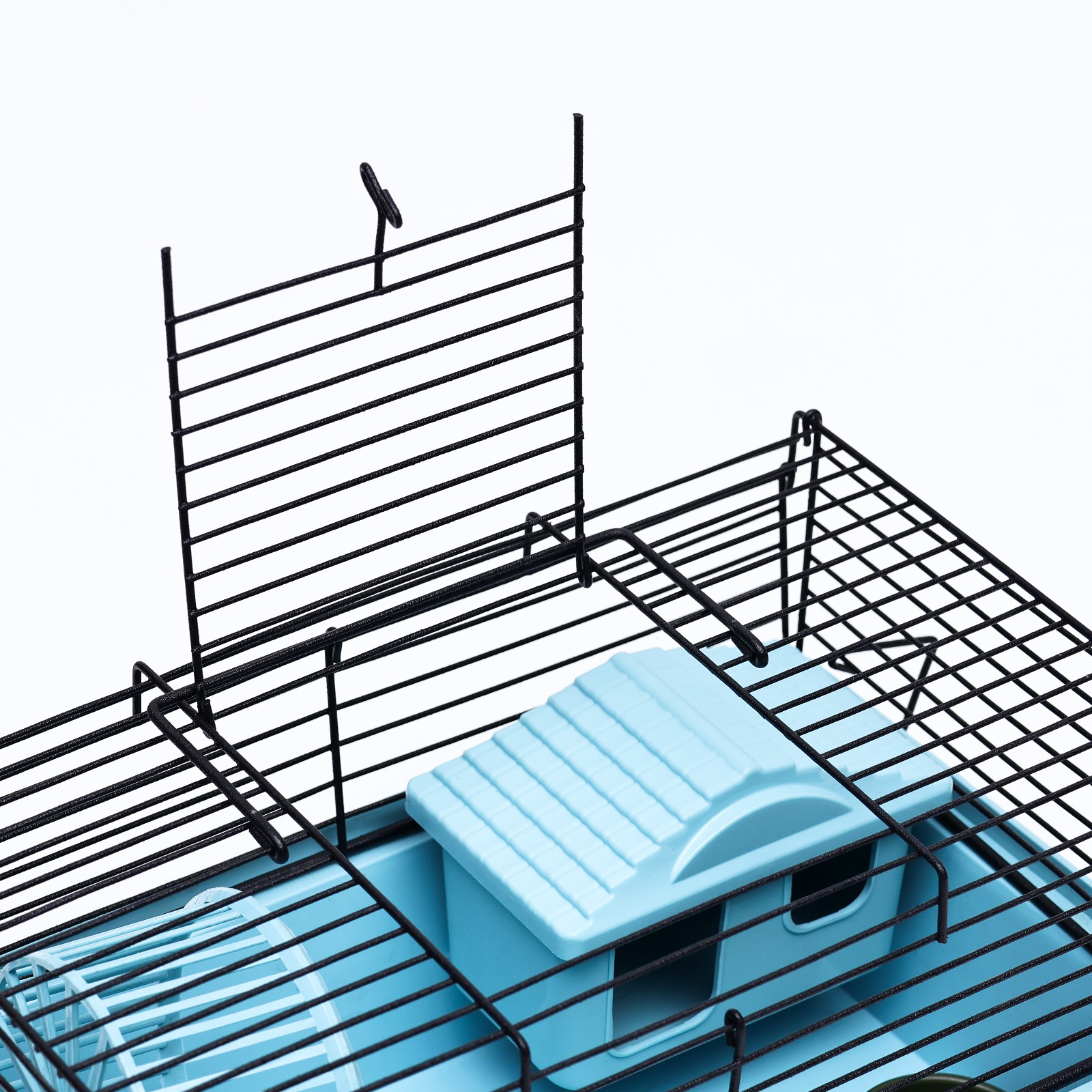 Клетка-мини Пижон для грызунов укомплектованная 27х15х13 см бирюзовая - фото 4