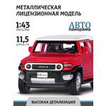 Машинка металлическая АВТОпанорама 1:43 Toyota FJ Cruiser красный инерционная