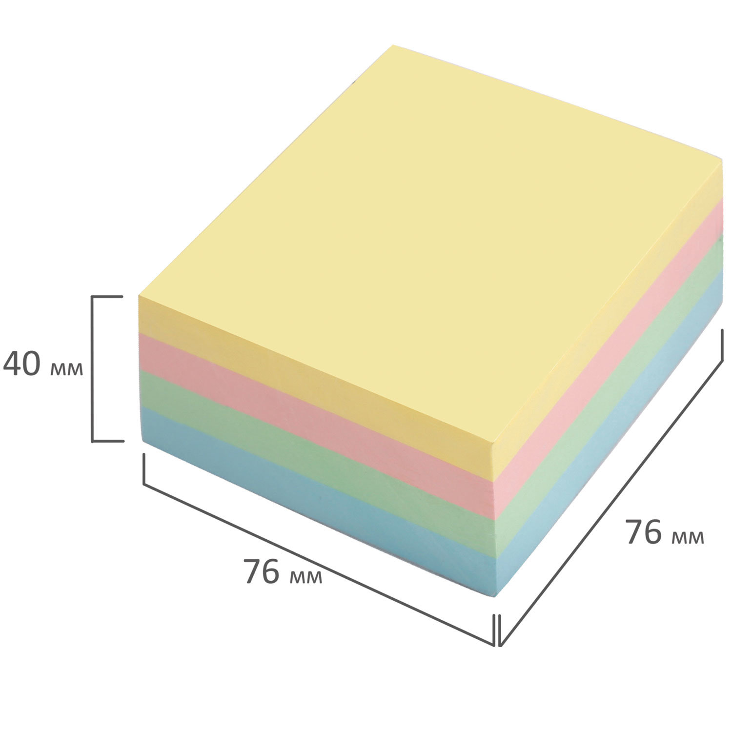 Стикеры самоклеящиеся Brauberg блок для записей и заметок пастельный 400 листов 4 цвета - фото 9