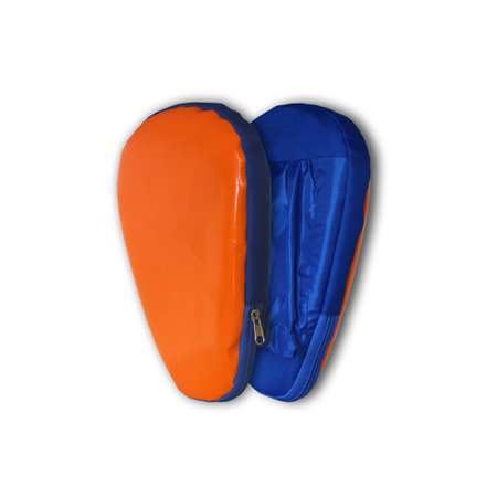 Детский набор для бокса Belon familia лапа боксерская 27х18 х 4см цвет оранжевый синий