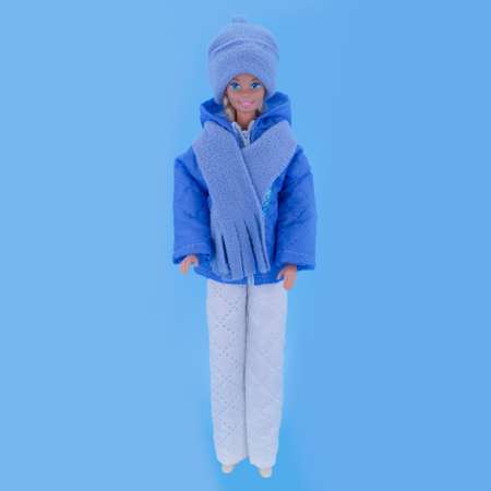 Комплект одежды Модница для куклы 29 см из синтепона 1404 синий