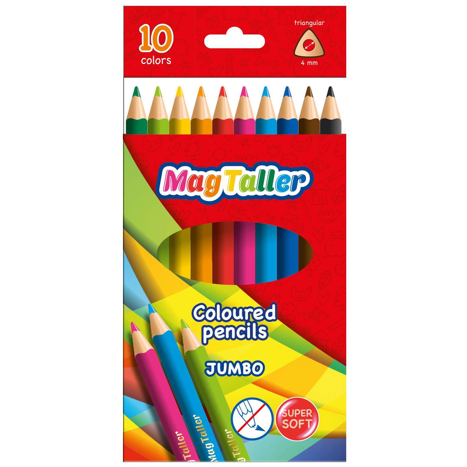 Карандаши цветные Magtaller Kuvio 10шт 542021 - фото 1