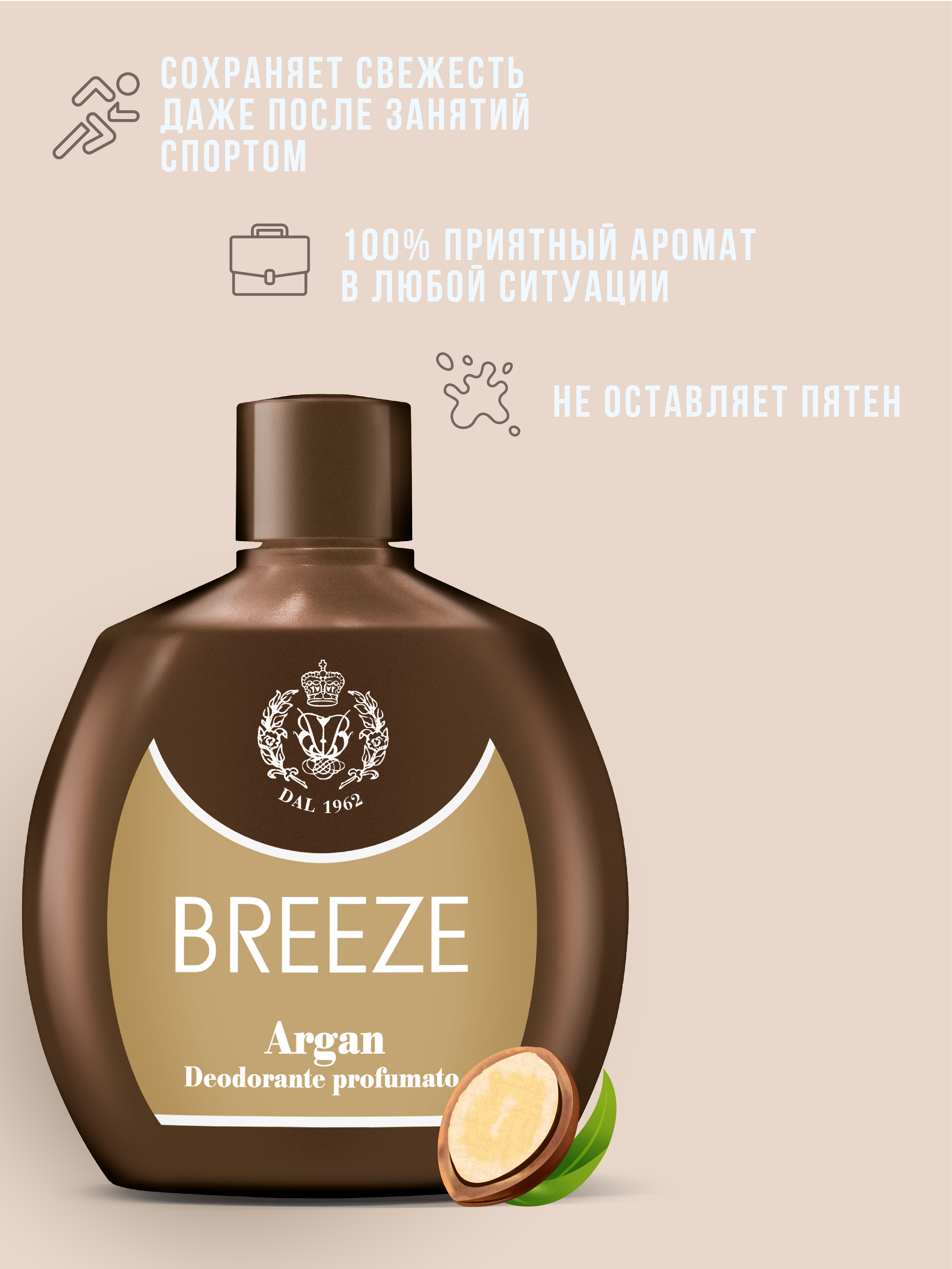 Парфюмированный дезодорант BREEZE Argan 100мл - фото 3