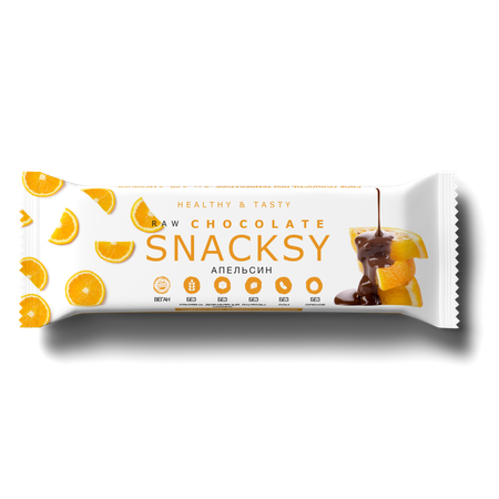 Raw Chocolate с апельсином SNACKSY Веган