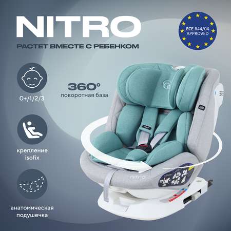 Автокресло детское Rant UB619 NITRO isofix Grey Mint группа 0+-1-2-3. 0-36 кг