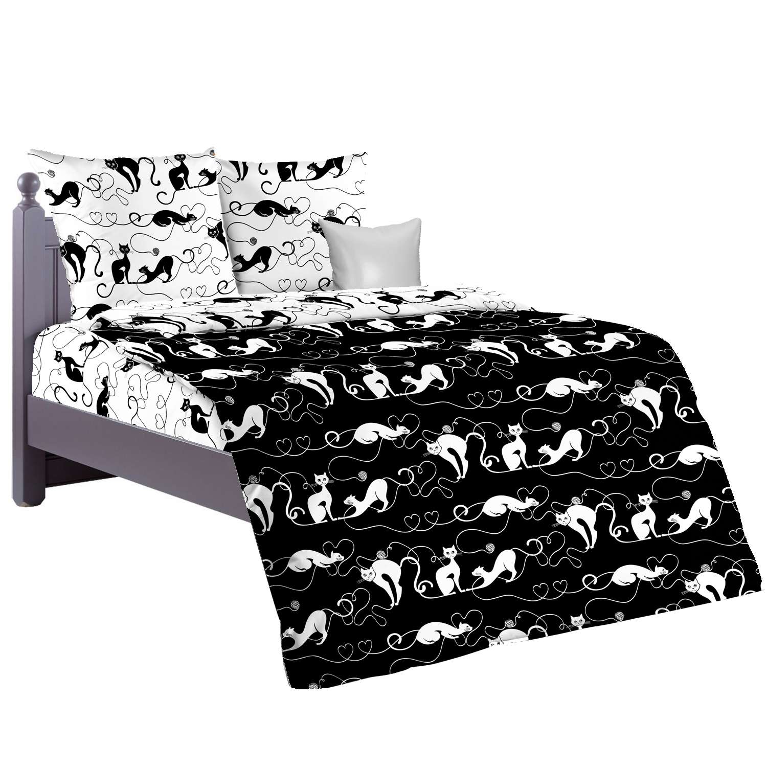 Комплект постельного белья ГК Лидертекс Черный кот - фото 1