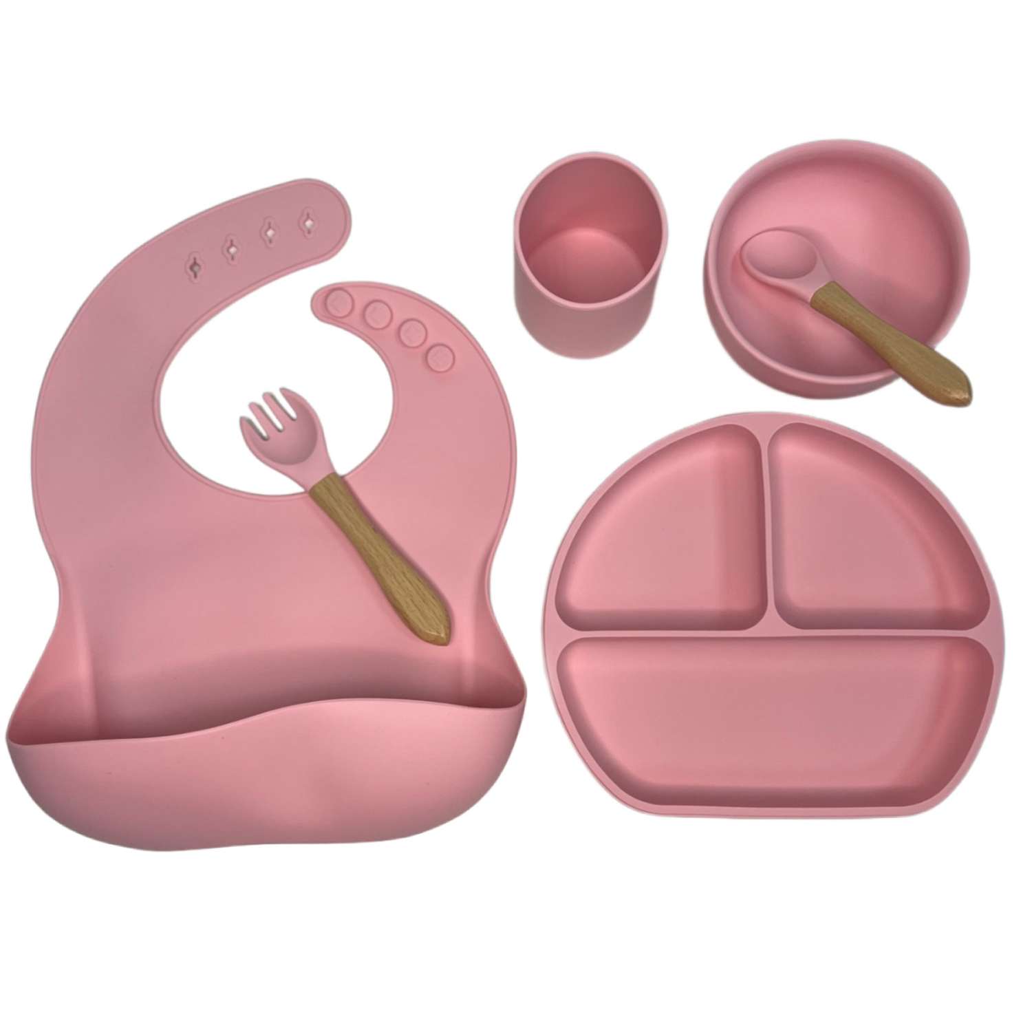 Набор силиконовой посуды AVK groups Розовый зефир - фото 1
