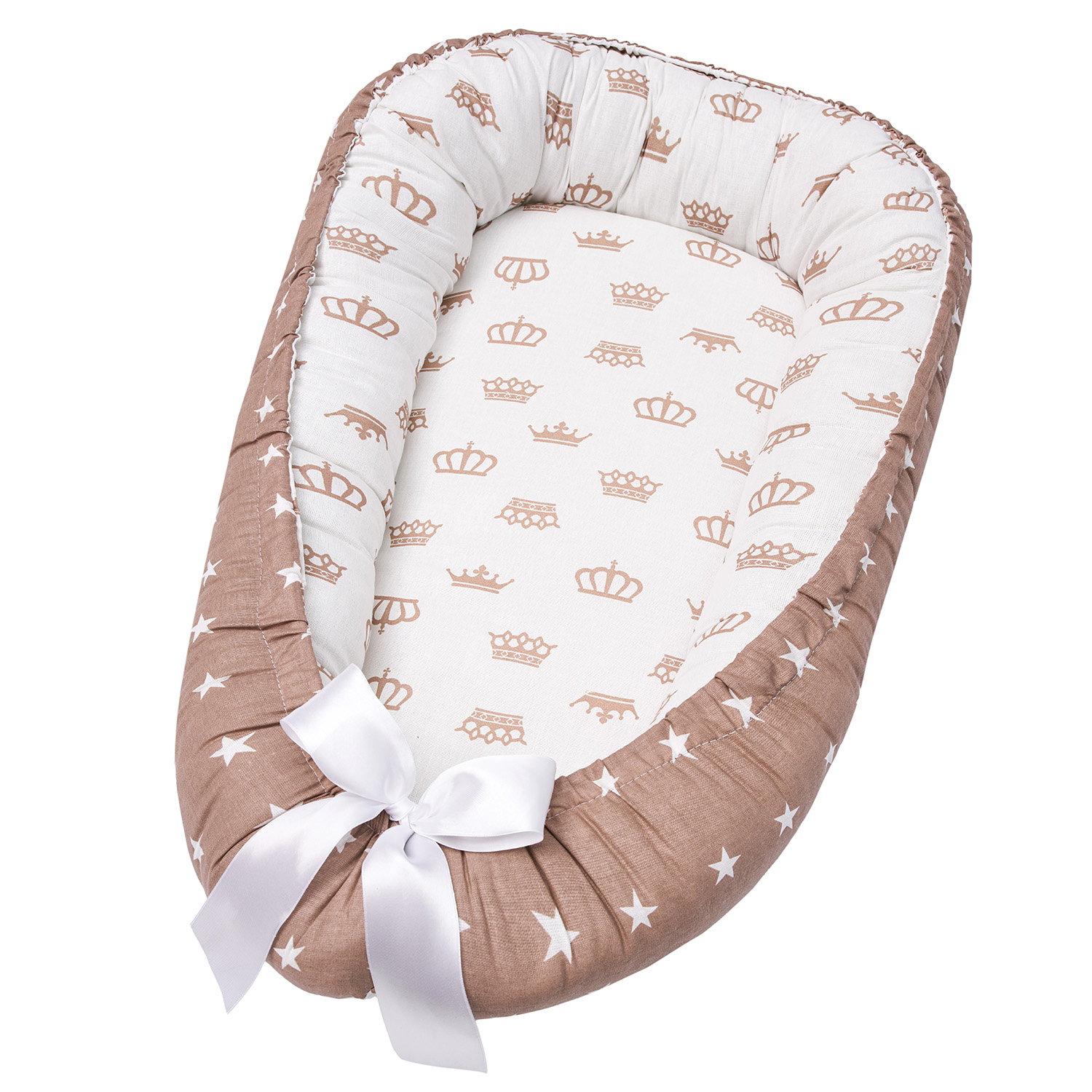 Кокон-гнездо для сна Amarobaby Twinkle Star Шоколад ABDM-61LB-Ko - фото 3