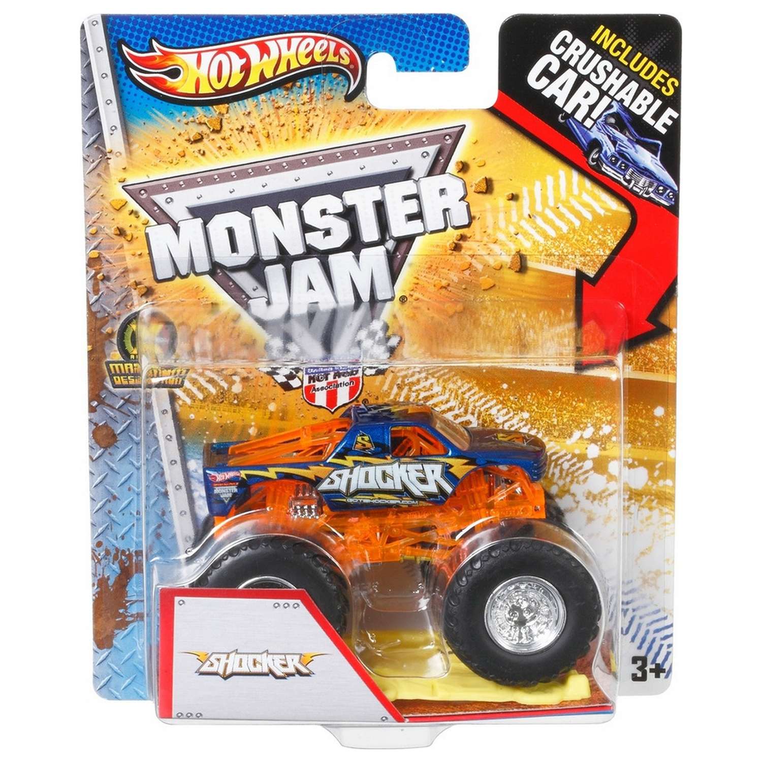 Машина Hot Wheels Monster Jam 1:64 Шокер W4161 21572 - фото 2