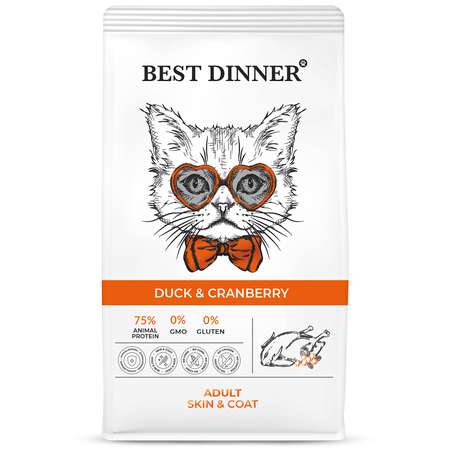 Корм для кошек Best Dinner 1,5кг утка с клюквой