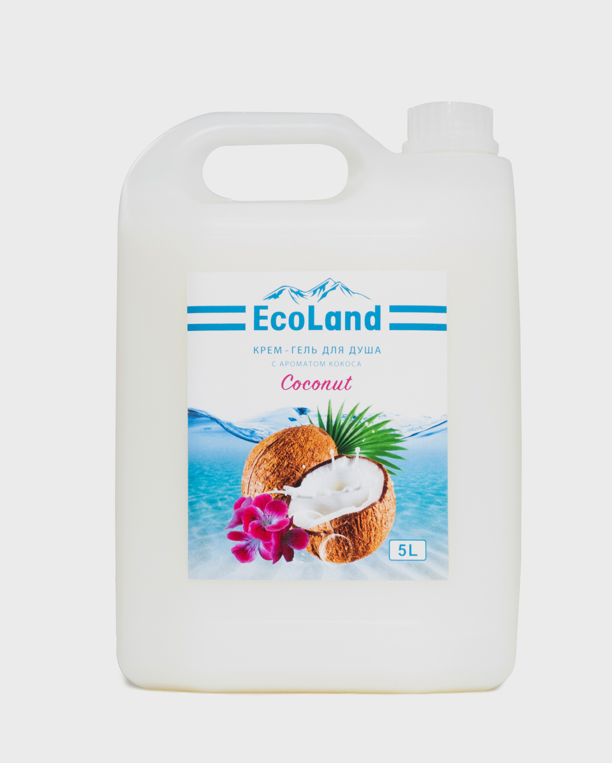 Крем-гель для душа ECOLAND Coconut с ароматом кокоса 5л - фото 1