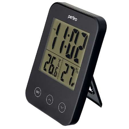 Часы-метеостанция Perfeo Touch чёрный PF-S681 время температура влажность