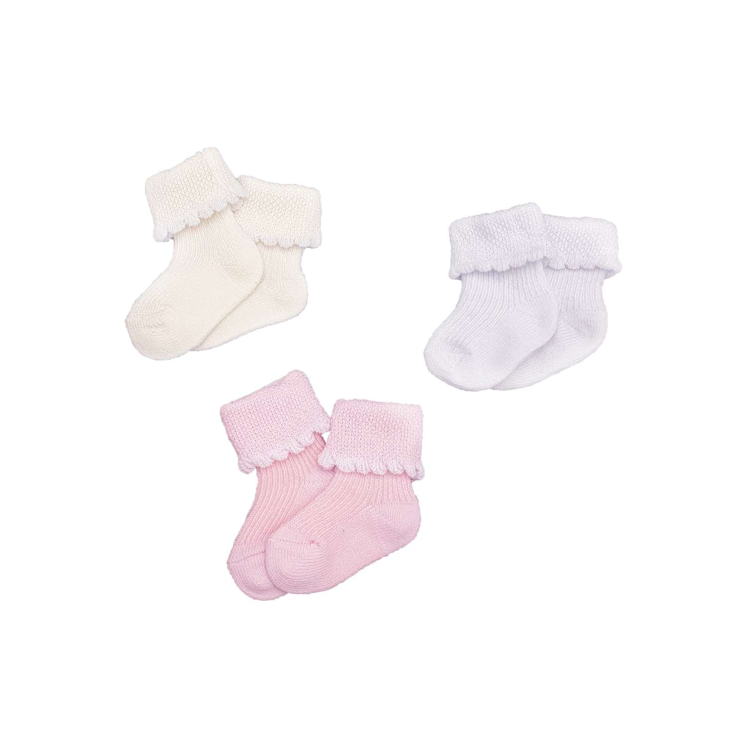 Носки для недоношенных 3 пары Littlebloom КомплНос/Роз - фото 1