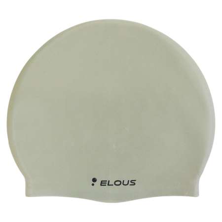 Шапочка для плавания Elous EL010 силиконовая Россия герб серый