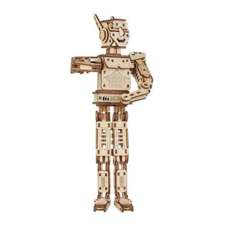 Сборная модель деревянная TADIWOOD Робот Биатлонист 29 см. 158 деталей