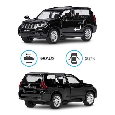 Внедорожник АВТОпанорама Toyota Land Cruiser Prado 1:43 черный