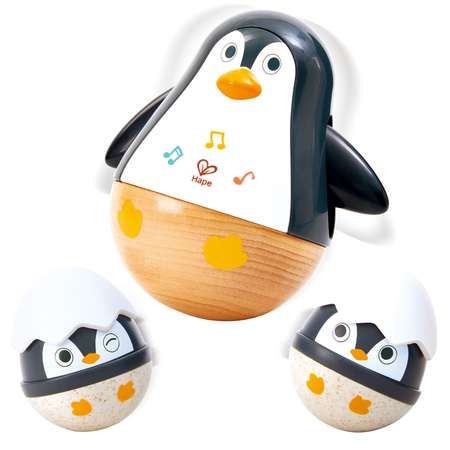 Развивающая игрушка \"Малышам\" Hape Семья пингвинов, набор неваляшек E0136_HP