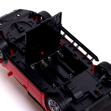Машина Автоград радиоуправляемая RACE 1:16 педали и руль работает от батареек цвет красный