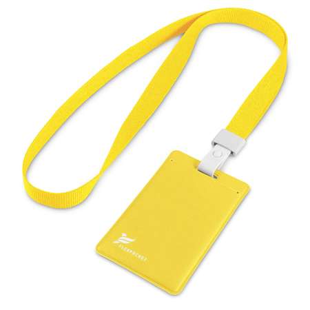Бейдж-чехол Flexpocket с лентой желтая