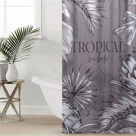 Штора для ванны Этель Tropical vibes 145 х 180 см полиэстер