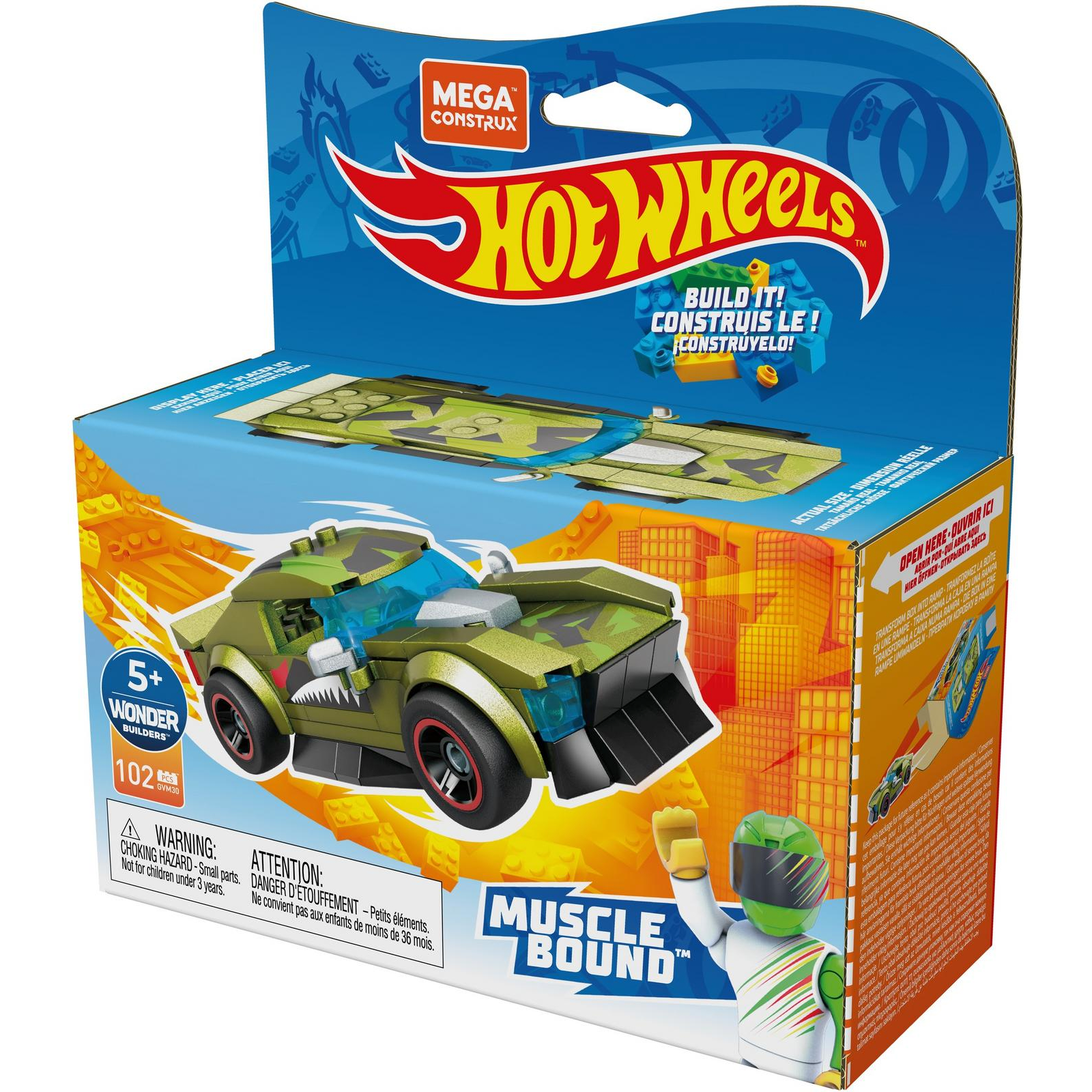 Конструктор Mega Construx Hot Wheels Машинка гоночная Масл Баунд GVM30 - фото 4