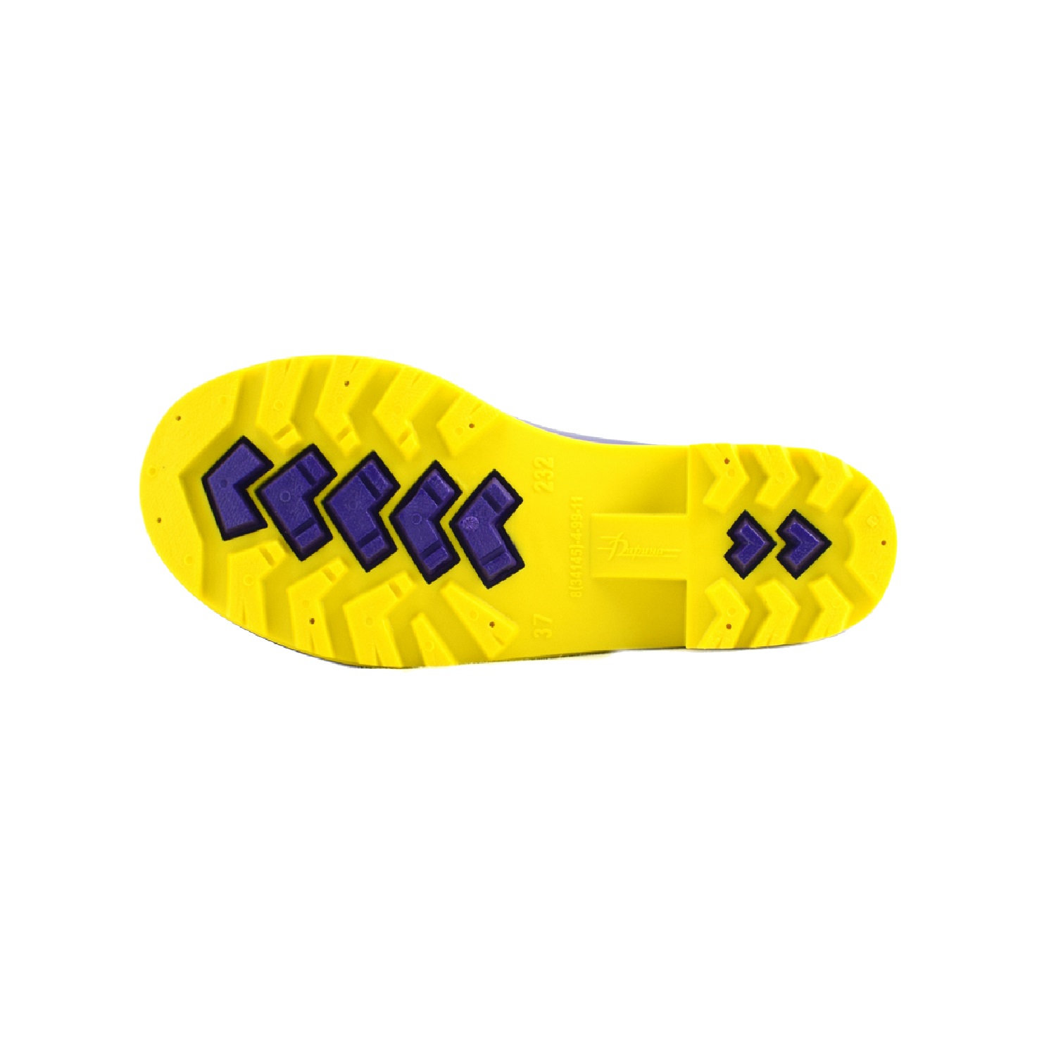 Резиновые сапоги Дарина Д16 Фиолетовый желтая подошва - фото 6