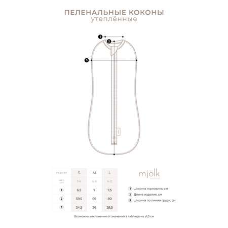 Утепленный кокон Mjolk S 3-6кг