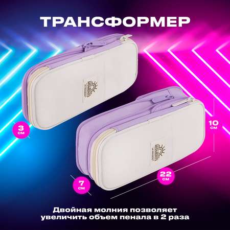 Пенал-косметичка Brauberg школьный 22х10х3 см