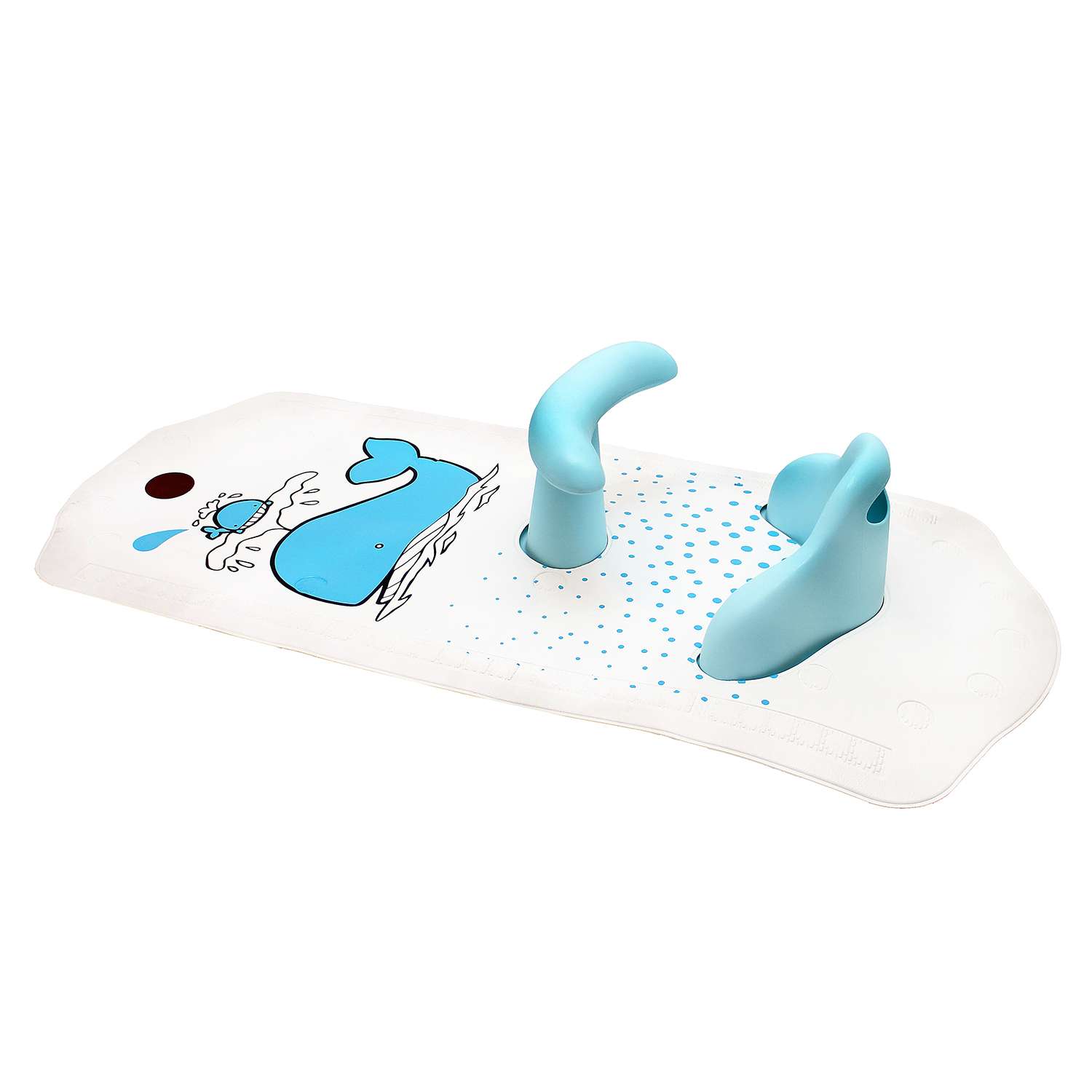 Стульчик для купания в ванной ROXY-KIDS съемный на противоскользящем коврике модель Китенок - фото 9