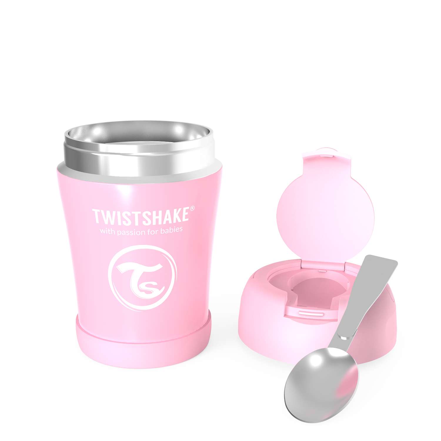 Контейнер-термос Twistshake Пастельный розовый 350 мл - фото 3