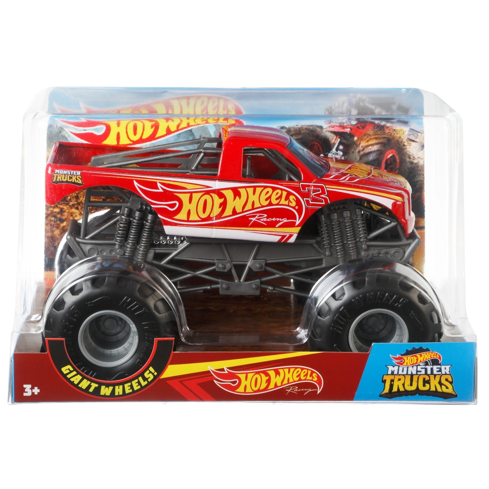 Автомобиль Hot Wheels Monster Tracks Гоночный 1:24 FYJ83 - фото 5