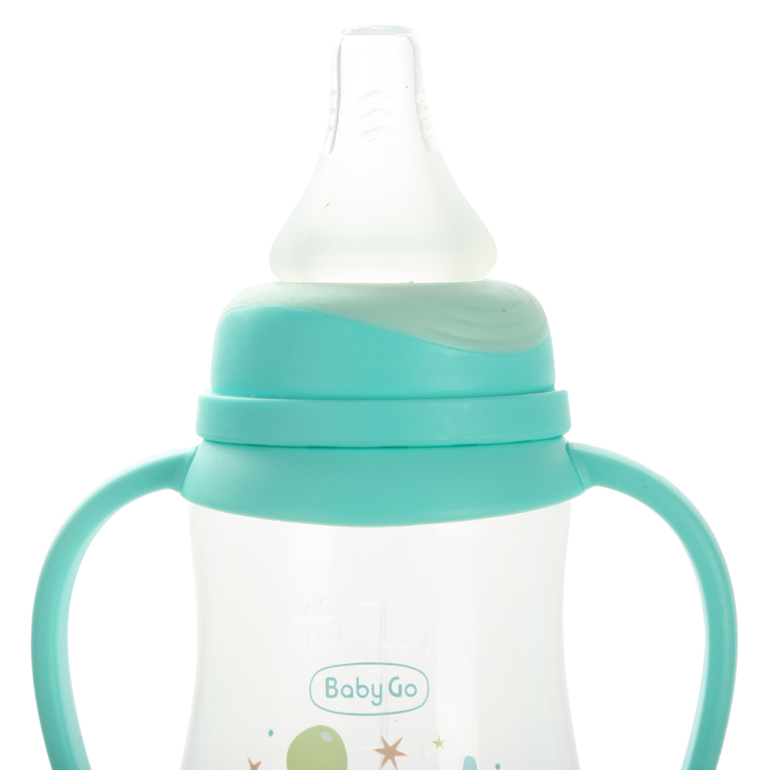 Бутылочка BabyGo с ручками 125мл Blue Z-001A - фото 3