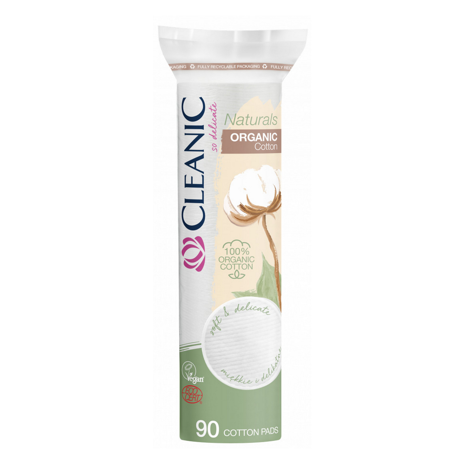 Ватные диски Cleanic Naturals Organic Cotton 90шт - фото 1