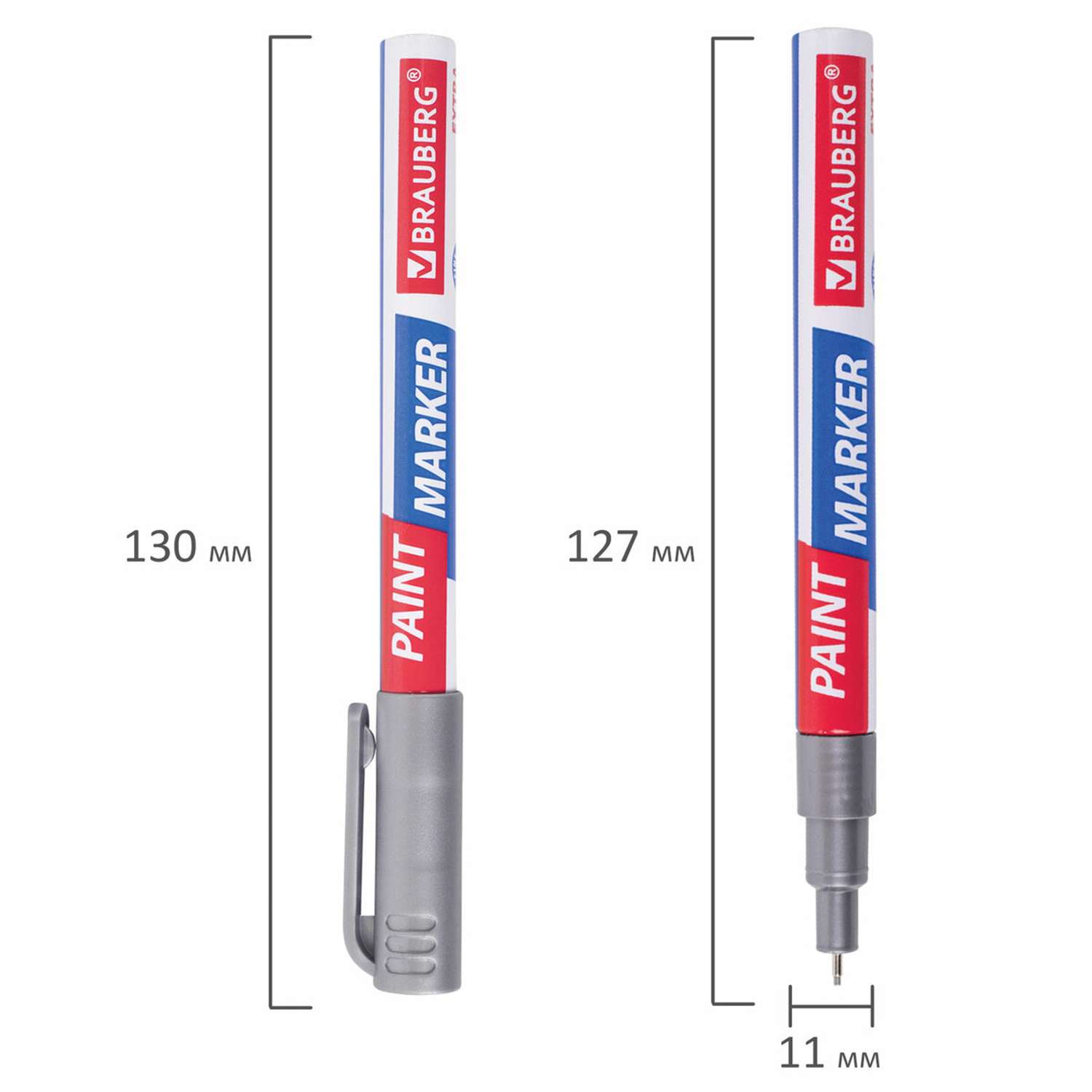 Маркер-краска Brauberg лаковый Extra 1мм 2 шт золотой/серебряный - фото 13