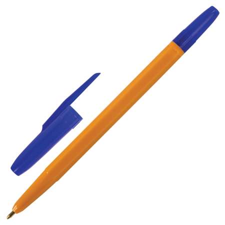 Ручки шариковые Brauberg Orange Line синие набор 50 штук