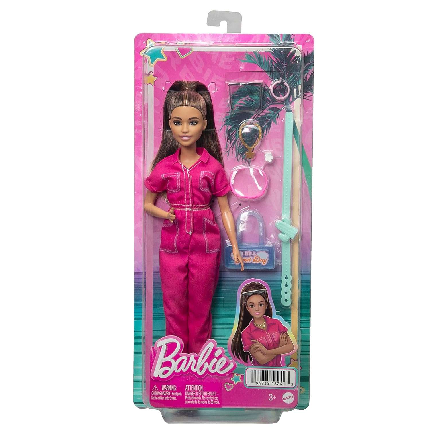 Кукла Barbie Day and Play Fashion Розово-голубой комбинезон HPL76 HPL76 - фото 2