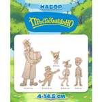 Заготовки для творчества TIMBERLICIOUS Простоквашино - герои сказок - деревянные фигурки 4-14.5см. на подвесе