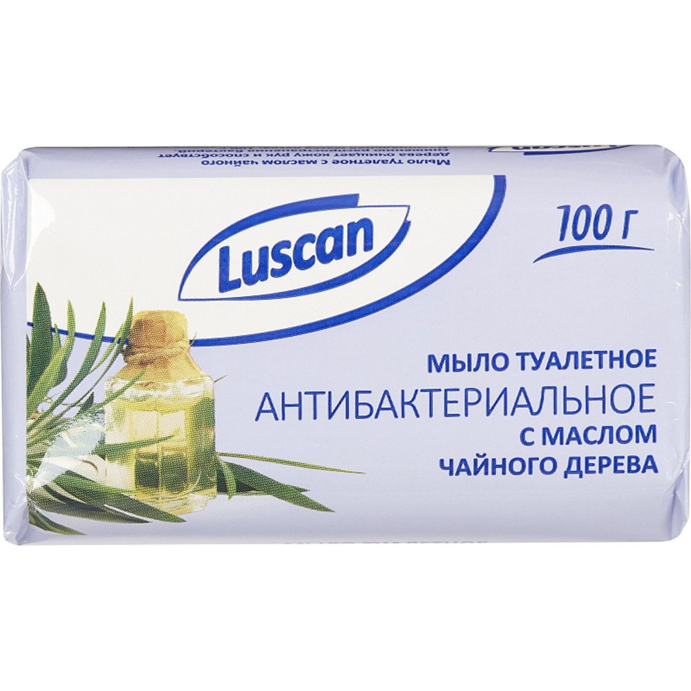 Мыло туалетное Luscan антибактериальное с маслом чайного дерева 100 г 4 штуки - фото 3