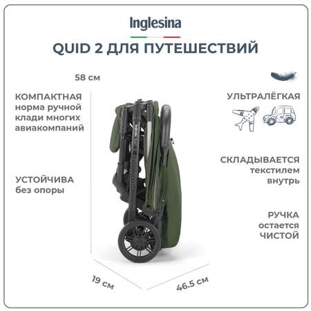 Прогулочная коляска INGLESINA Quid 2 Gecko Green