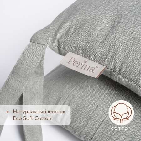 Бортики в детскую кроватку Perina Soft Cotton (серо-оливковый)