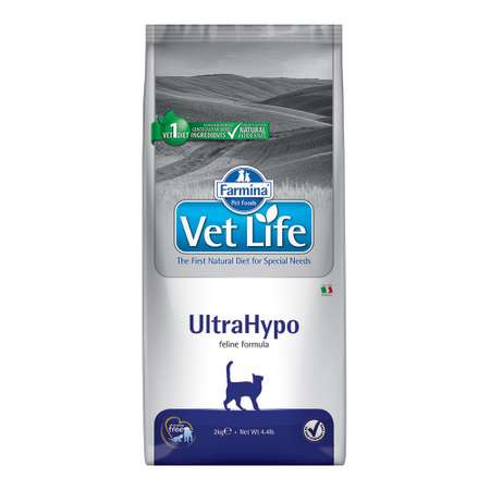 Корм для кошек Farmina VetLife ультрогипоаллергенный 2кг