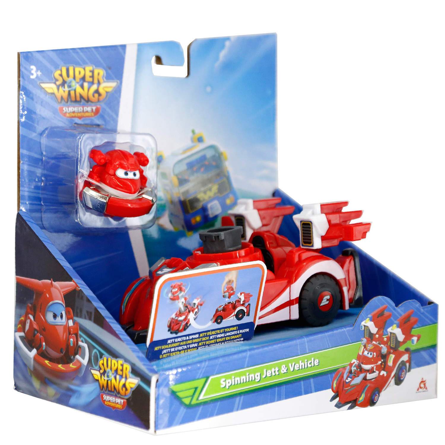 Трансформер Super Wings Машинка с вращающимся Джеттом EU770310 - фото 2